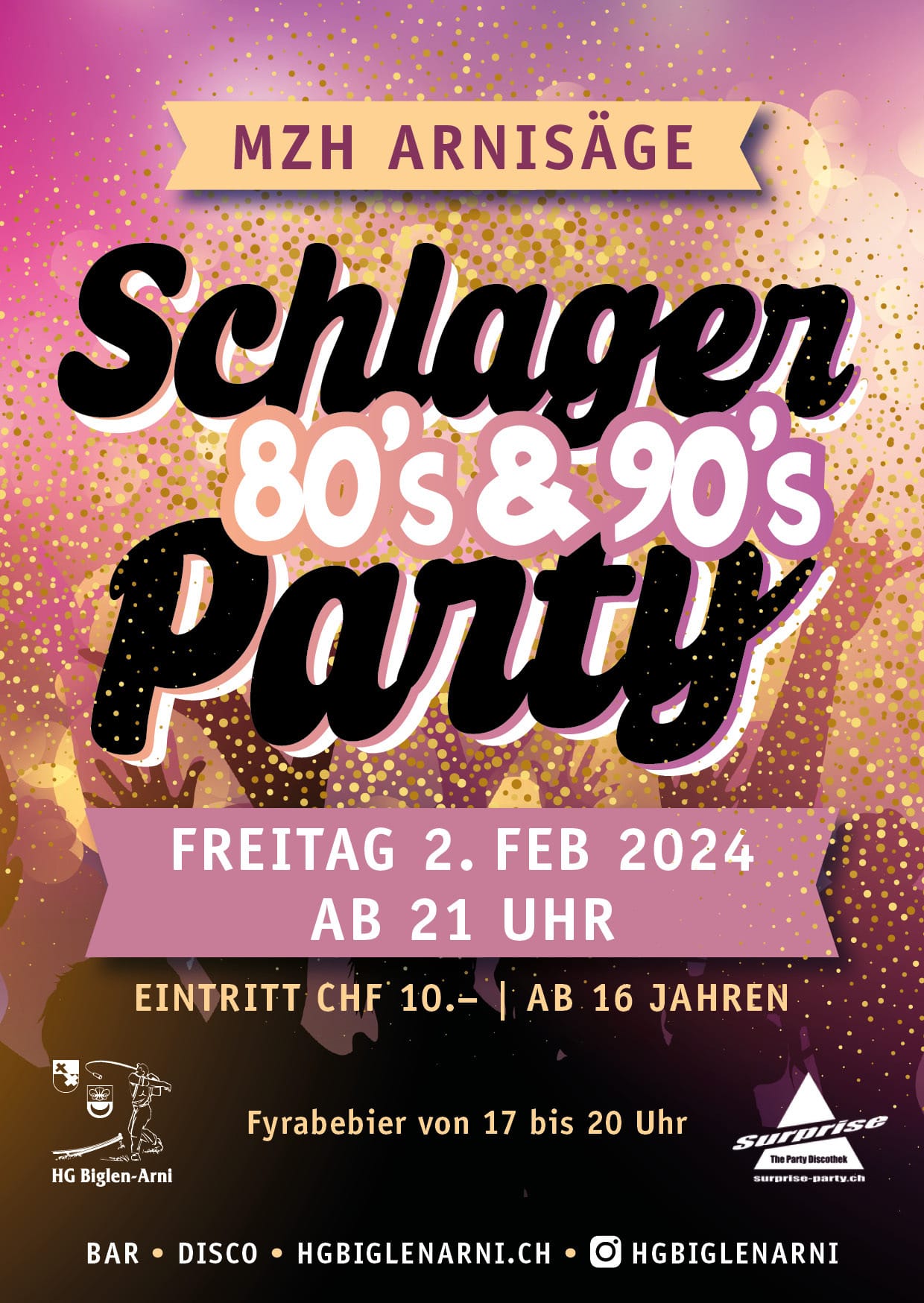 Snowparty Flyer 2024 Freitag 