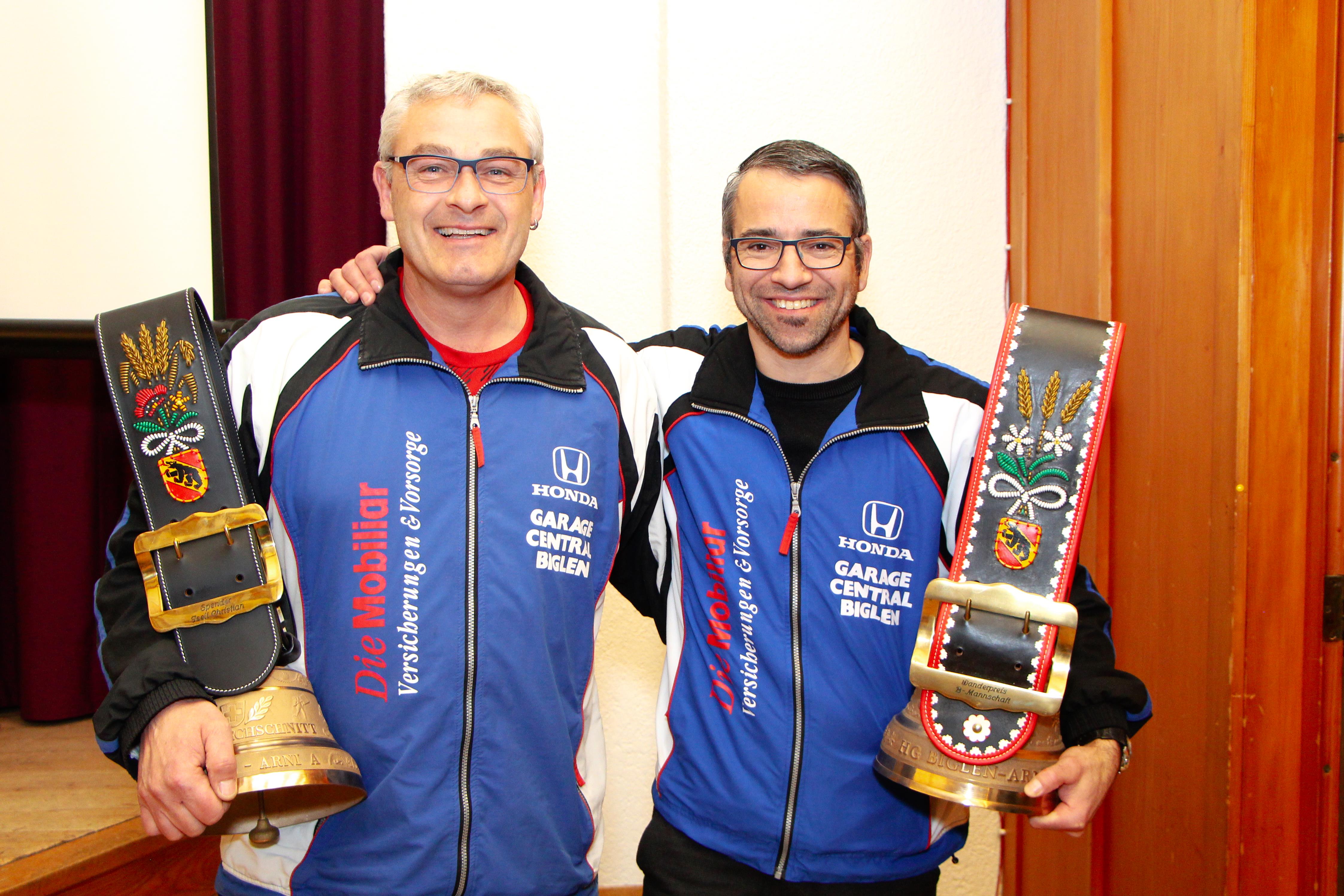 Schnittgewinner vlnr Christian Ruegsegger und Ueli Zurcher